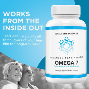 Tear Health Purified Omega 7 Bottle with Benefits
