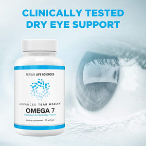 Tear Health Bottle with Image of Lubricated Eye